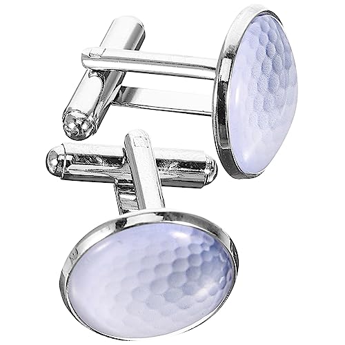 FRCOLOR Manschettenknöpfe Herren Golf Design aus Metall und Langlebige Business Hemdknöpfe mit Feinem Modisches Accessoire für Anzug und Besondere Anlässe von FRCOLOR