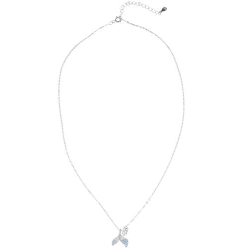 FRCOLOR Meerjungfrau Anhänger Halskette Silber Clavicle Kette für Damen Stilvolles Perlen Design für von FRCOLOR