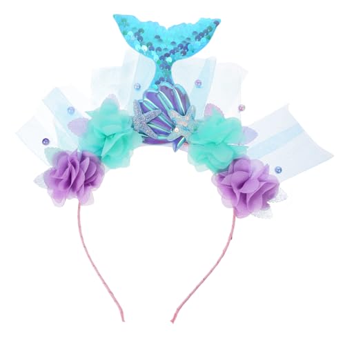FRCOLOR Meerjungfrau Kopfschmuck Haarband Party Stirnband Meerjungfrauen Haarreif Strand Hochzeit Cosplay Accessoire von FRCOLOR