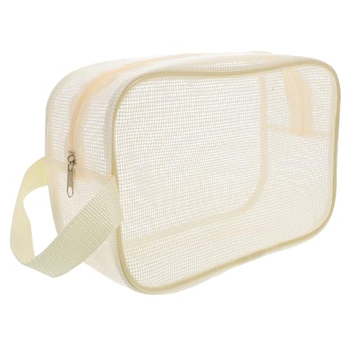 FRCOLOR Mesh Make -up -Beutel Tragbare Toilettenbeutel Reisen Mesh Kosmetiktasche Atmungsable Mesh Duschkacktaschen Für Badezimmer Fitnessstudio Accessoires Organizer von FRCOLOR