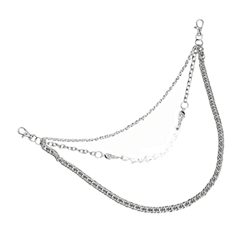 FRCOLOR Metal Skull Head Hosenkette für Herren Hip Hop Stil Weiße Robuste Metall Gürtelkette als Stylisches Accessoire für Jeans und Hosen Langlebige und Männerhose Kette von FRCOLOR