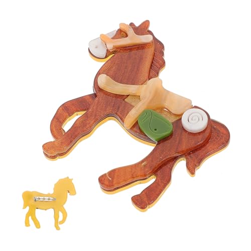 FRCOLOR Metall Pferd Brosche Pin Damen Cartoon Pferde Anstecknadel Festliche Modeschmuck für Rucksäcke Schals Kleidung Lapel Kreatives zum Neujahr mit Langlebigem Kunststoff Metall von FRCOLOR