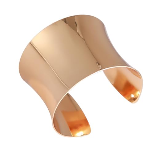 FRCOLOR Metallarmband Verstellbare Armbänder Manschettenarmband Armreif Punk-armband Manschettenarmelement Offener Manschettenknopf Breit Mädchen Armband Armbänder Für Mädchen Golden Zink von FRCOLOR