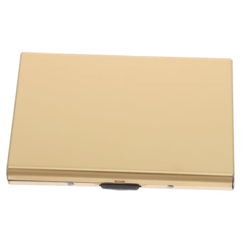 FRCOLOR Metallkartenbeutel schlankes Kreditkartenetui Visitenkartenkoffer Metall Kreditkartenetui für Herren schmales visitenkartenetui Kartenhalter aus Metall Rostfreier Golden von FRCOLOR