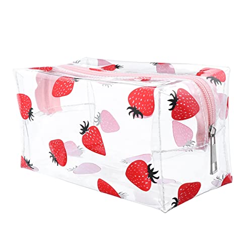 FRCOLOR Transparente Kosmetiktasche Aus PVC Reise-Aufbewahrungstasche Für Damen Und Mädchen Make-up-Tasche Mit Übersichtlichem Design Für Kosmetika Und Kleinteile von FRCOLOR