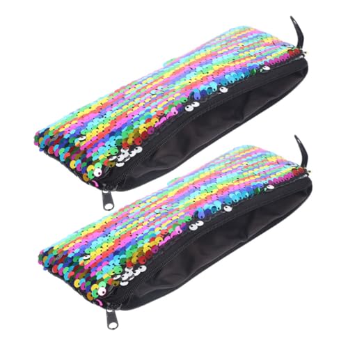 FRCOLOR Mit Pailletten Verzierte Kosmetiktasche Make-up-Tasche Für Die Handtasche Stilvoll Tragbar Für Frauen von FRCOLOR