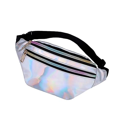 FRCOLOR Glänzende Damen-taillentasche Brusttasche Mit Farbenfrohem Druckdesign Multifunktionale Tragbare Hüfttasche Für Freizeitgebrauch Zur Aufbewahrung Von Handy Und Ausweis von FRCOLOR