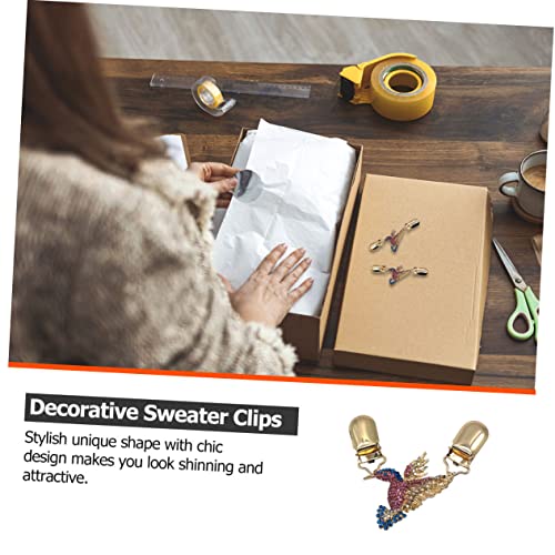 FRCOLOR Modebewusste Damen Brosche mit Farbigen Kristallen Modischer Schal und Cardigan Clip Vielseitiger Schmuck für Kleider Pullover Schals und Kleidung Leichter Tragbarer Anstecker für von FRCOLOR