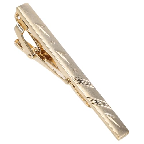 FRCOLOR Moderne Krawattenklammer Herren Metall Goldener Anstecker Robust Schnelles Befestigen Business Hochzeit Party Accessoire Für Männer Stilvolle Krawattenhalter von FRCOLOR