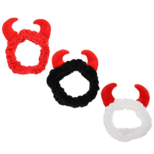 FRCOLOR 3-teiliges Gesichtswasch-stirnband – Flauschiges Stirnband Für Spa Make-up-kopfschmuck Hautpflege-haarbänder von FRCOLOR