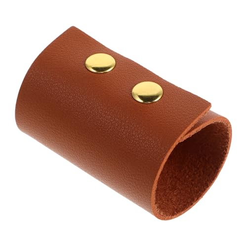FRCOLOR Haarband Aus Kunstleder Für Mädchen Modischer Pferdeschwanzhalter Elastisches Haargummi Mit Metallschnalle Retro Street Style Kopfschmuck Für Frauen von FRCOLOR