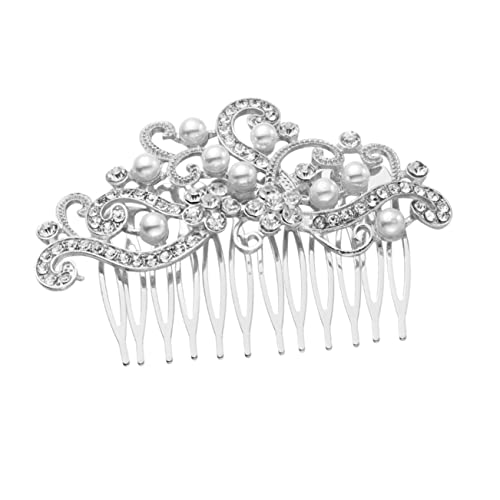 FRCOLOR Modische Kopfbedeckung hochzeitshaar schmuck wedding hair accessories Braut Seitenkamm Kopfbedeckungen für Damen Haarklammer Tiara braut haarkamm Kostümzubehör Kleidung Haarschmuck von FRCOLOR