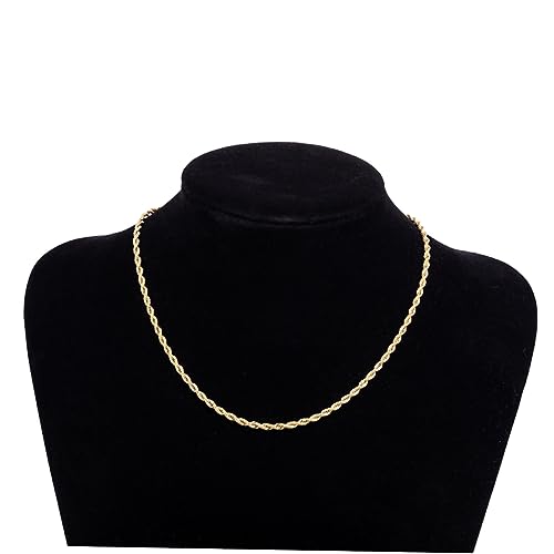 FRCOLOR Goldene Herren-panzerkette Hochwertige Gliederkette Als Schmuckhalskette Modekette Für Freizeit Und Party von FRCOLOR