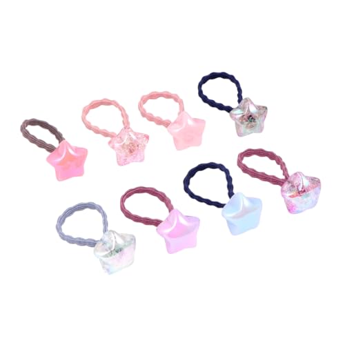 FRCOLOR 20stücke Elastische Haargummis Für Mädchen Cartoon Star Design Haarbänder Zufälligen Farben Kinderfreundlich Und Haarschonend Für von FRCOLOR