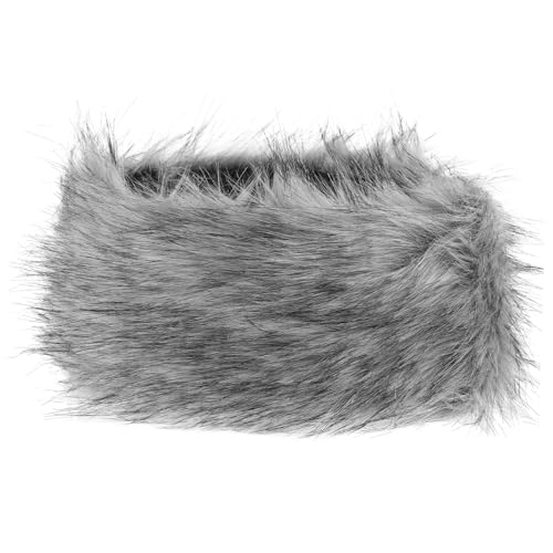 FRCOLOR Modisches Winter Stirnband Kunstpelz für Damen Elastisches Warmes Ohrwärmer Haarband mit Schwarzem Detail für Kalte Dekoratives Accessoire von FRCOLOR