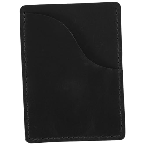 FRCOLOR Multi Funktional Visitenkartenhalter mit PU Stilvolle Kartenaufbewahrung mit Mehreren Fächern Praktisches Portemonnaie für Reisepass Ausweis und Kreditkarten Schwarz Kompakte von FRCOLOR