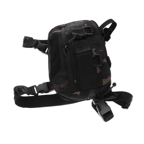 FRCOLOR Multifunktionale Herren Brusttasche Grün Camouflage Verschleißfester Oxford Verstellbar für Wandern Laufen Outdoor Sport Vielseitige Umhängetasche und Bauchtasche für Maximalen von FRCOLOR