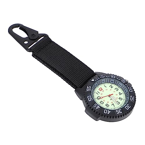 FRCOLOR Multifunktionale Outdoor Karabineruhr mit Nylonband Kratzfest Leicht mit Clip für Rucksack und Gürtel für Bergsteiger und Camping Praktische Taschenuhr für Unterwegs von FRCOLOR