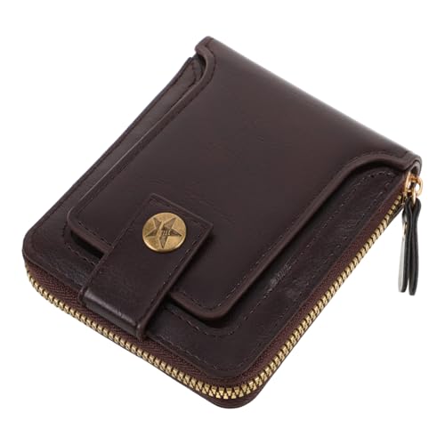 FRCOLOR Reißverschlussgeldbörse Für Herren Multifunktional Kompakt Mit Kartenhalter Kleine Geldbörse Für Männer Sicherer Reißverschluss Organizer Für Reisen Und Täglichen Gebrauch von FRCOLOR