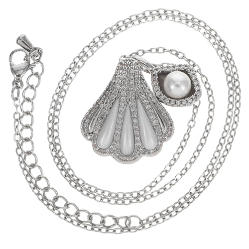 FRCOLOR Kette Aus Silber Für Damen Muschel-halskette Strand-schmuck Statement-kette Sommer-accessoire Geburtstags Und Hochzeits- Modisch Und Elegant von FRCOLOR