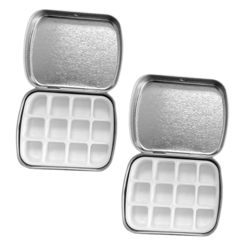 FRCOLOR Nagellack-organizer 2er-pack Palettenetui Mit 12-fach-pfanne Zur Pigmentaufbewahrung von FRCOLOR