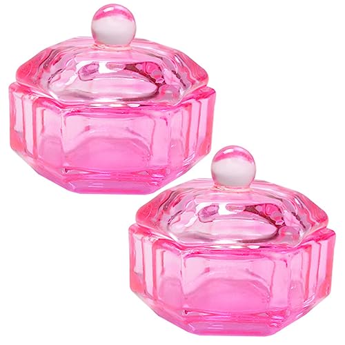 FRCOLOR Nagelmonomer Schale Dappen Schüssel Acrylpulver Aufbewahrung Für Maniküre Hexagon Design Mit Deckel Nagelkunst Zubehör von FRCOLOR