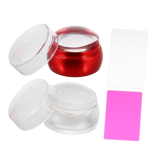 FRCOLOR Nailart-stempelplatten Und Maniküre-werkzeug-set 2er-pack Silikon-nagel-stempel-set Für Die Maniküre von FRCOLOR