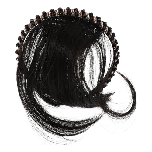 FRCOLOR Naturhaarperücke Für Damen Mit Stirnband Und Realistisches Kunsthaarteil Zum Abdecken Weißer Haare Auf Der Stirn von FRCOLOR