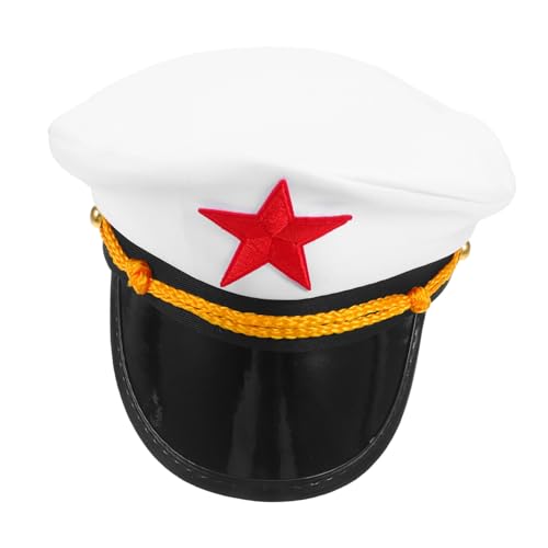 FRCOLOR Kapitänsmütze Für Herren Marine Weiß Matrosenhut Yacht Für Halloween Cosplay Strand Hochzeit Foto-requisite von FRCOLOR