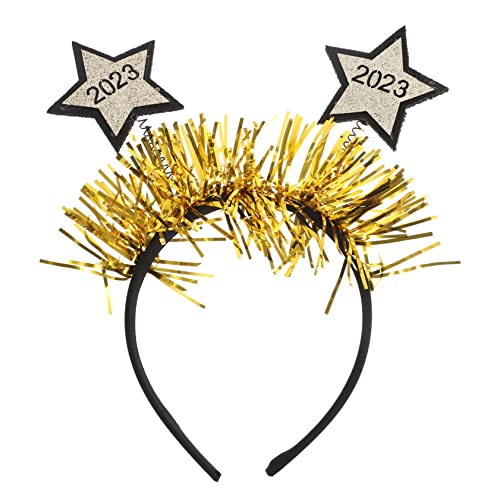 FRCOLOR Neues Jahr Stirnband Haarschmuck Haarband Aus Pailletten 2023 Haarbänder 2023 Stirnband Klasse 2023 Schöne Haarreifen 2023 Graduierungs-haarreifen Geschenk Silvester von FRCOLOR