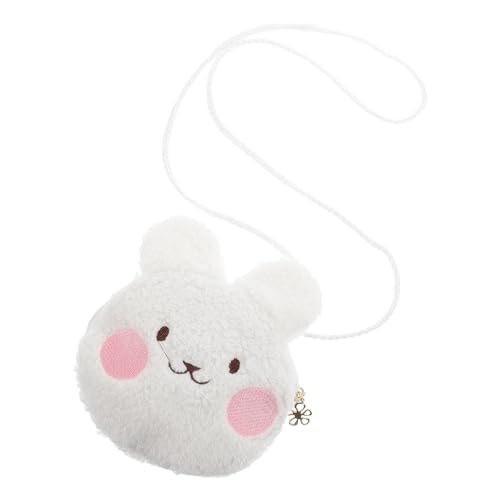 FRCOLOR Niedliche Cartoon-plüsch-umhängetasche Für Kleine Mädchen, Bezaubernde Kawaii-Hasen-geldbörse, Flauschige Tier-geldbörse Für Kinder Für Und Kleine Gegenstände von FRCOLOR