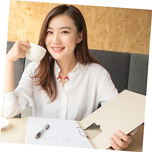 FRCOLOR Niedliche Pilz Brosche Emaille Anstecker Clip für Cardigans und Schals Cartoon Dekorativer Sweater Clip Sicherer Halt Kratzer Kinderfreundliches Design von FRCOLOR