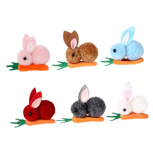 FRCOLOR Niedliches Häschen-karotten-haarspangen-set 6-teilig Haarspange für Ostern Jungen und Mädchen Accessoires von FRCOLOR