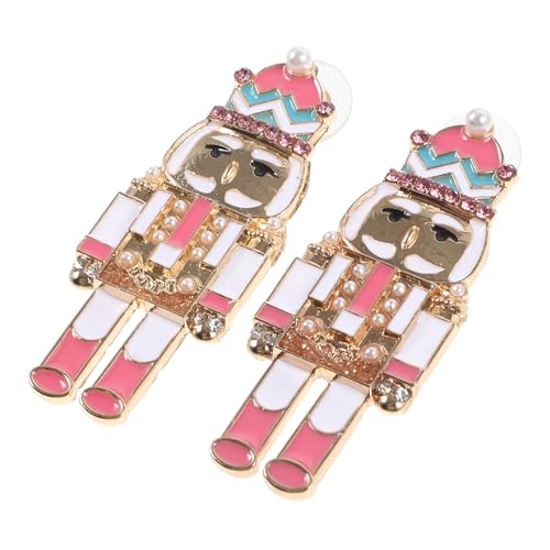 FRCOLOR Nutcracker Ohrringe Damen Tropfen Ohrhänger aus Zinklegierung Festliche Schmuck Dangle Ohrschmuck Modisch Langlebig für Damen Holiday Look von FRCOLOR