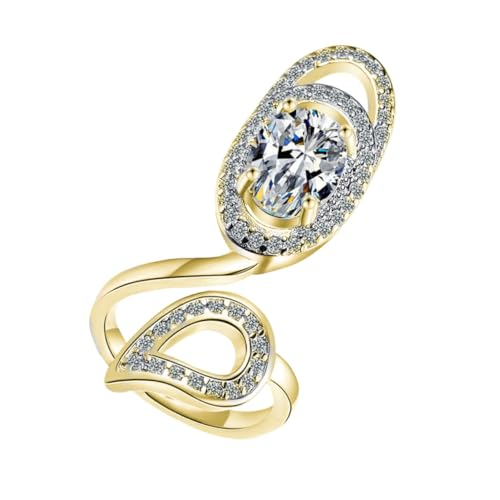 FRCOLOR Damen Nagelring Fingernagel Geformt Modischer Ring Weiblichen Finger Ring Dekorative Ringe Für Mädchen Party Bar Alltag Tragekomfort von FRCOLOR