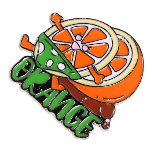 FRCOLOR Cute Fruit Orange Brosche Für Frauen Metall Emaille Anstecknadel Für Jacken Rucksäcke Hüte Und Shirts Für Orange Shirt Day Langlebiges Design Und Verspielte Cartoon- von FRCOLOR