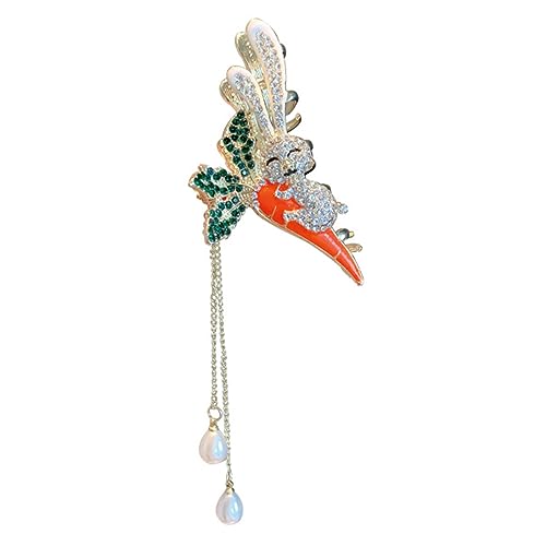 FRCOLOR Easter Bunny Haarclip Mit Karottenmotiv Niedliche Haarschmuck Für Frauen Und Mädchen Für Ostern Stilvolle Und Farbenfrohe Haaraccessoires Für Jede Gelegenheit von FRCOLOR