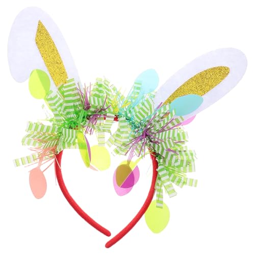 FRCOLOR Osterhasen Ohren Stirnband Für Kinder Und Erwachsene 2025 Festival Kaninchen Ohr Ostern Eier Haar Reifen Kopfstück Für Urlaubsfeier Party Dekorationen Und Cosplay -Events Golden von FRCOLOR