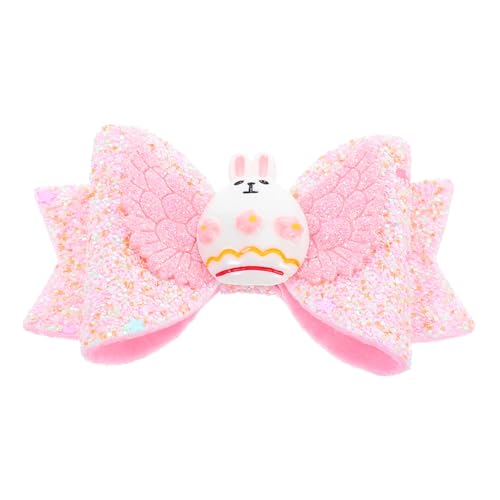FRCOLOR Haarschleifen Mit Osterhasen-design Für Kleinkinder Haargummis Mit Paillettenschleifen Haarspangen Für Mädchen Kopfbedeckungen Für Ostern Party-accessoires Mit Glitzerdetails von FRCOLOR