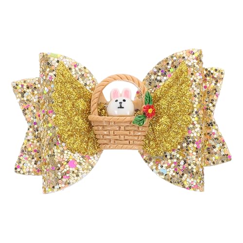 FRCOLOR Glitzernde Bunny Haarspangen Mit Niedlichem Sequin Schleifen-design Haaraccessoires Für Mädchen Zu Ostern Geburtstagsfeiern Und Bühnenaufführungen Langlebig Und von FRCOLOR