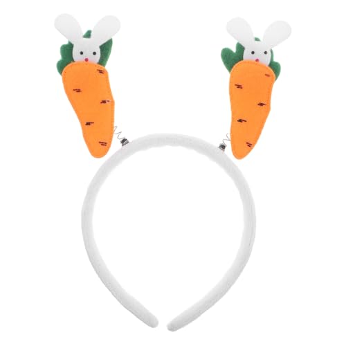 FRCOLOR Easter Bunny Haarreif Mit Karotten-design Für Mädchen Und Erwachsene Weicher Und Bequemer Kopfschmuck Für Ostern Und Festliche Anlässe Für Partys Und Kostüme von FRCOLOR