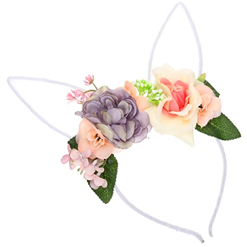 FRCOLOR Blumenhaarreif Mit Hasenohren Für Damen Ostern Party Dekoration Leichtes Tragen Für Feiern Und Fotomotive von FRCOLOR