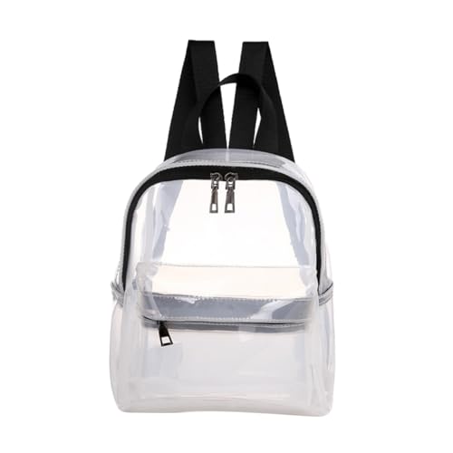 FRCOLOR PVC-Rucksack Durchsichtig Für Mädchen Wasserfester Rucksack Mit Reißverschluss Hauptfach Und Fronttasche Leichter Schulterbeutel Weiß Für Damen Und Junge Mädchen FRCOLOR PVC-Rucksack Durchsichtig Für Mädchen Wasserfester Rucksack Mit Reißverschluss Hauptfach Und Fronttasche Leichter Schulterbeutel Weiß Für Damen Und Junge Mädchen von FRCOLOR