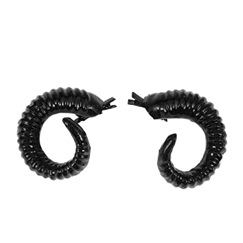 FRCOLOR Künstliche Schwarze Schafhörner Haarspangen Einzigartige Haaraccessoires Für Halloween Cosplay Und Kostümpartys Leicht Und Auffällig Geeignet Für Erwachsene von FRCOLOR