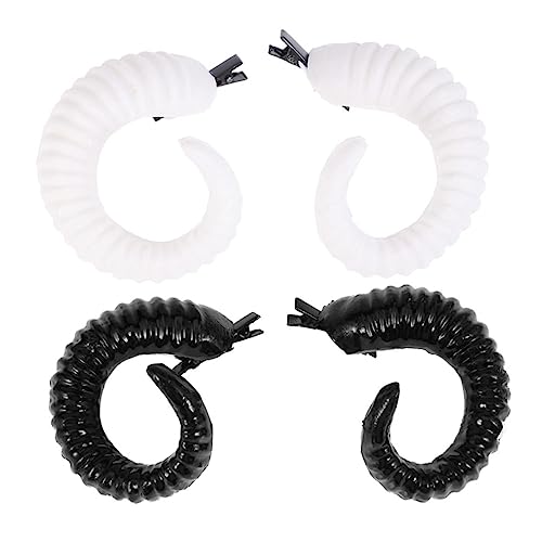 FRCOLOR Zwei Ausgefallene Schafhörner Haarspange Schafhorn Haarnadel Halloween Cosplay Kopfbedeckung Schafhörner Haarspange Halloween Haarschmuck von FRCOLOR