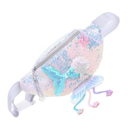 FRCOLOR Brusttasche Mit Pailletten Für Mädchen Meerjungfrau-geldbörse Bauchtasche Für Kleinkinder Glitzernde Gürteltasche Umhängetasche Für Junge Mädchen von FRCOLOR
