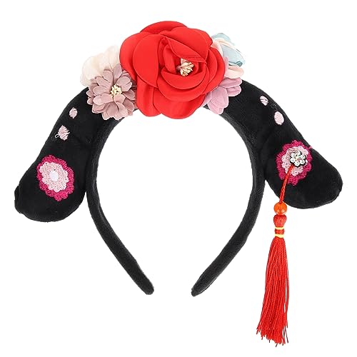 FRCOLOR Palace Stirnband Mädchen Chinesisches Prinzessin Stirnband Chinesische Qing-dynastie Cosplay-haarband Chinesisches Perücke Stirnband Damen Perücken Kind Stoff Krawatte Kleidung von FRCOLOR