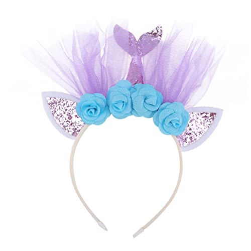 FRCOLOR Party-Haarreifen meerjungfrau geburtstag Meerjungfrau Puppe Mädchen zur Erstkommunion Meerjungfrau-Party Feenkleid party mitgebsel kinderparty mitgebsel Haarband Kinderhaare von FRCOLOR
