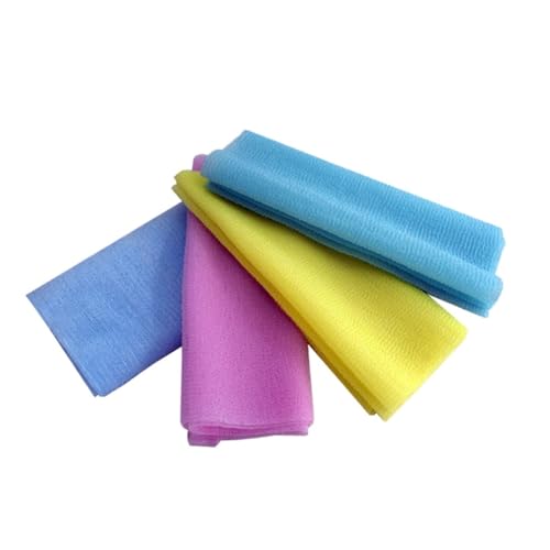 FRCOLOR Rücken-schrubbtuch Mit Riemen Körperpeeling-handtuch Für Die Dusche 4 Stück Verschiedene Farben von FRCOLOR