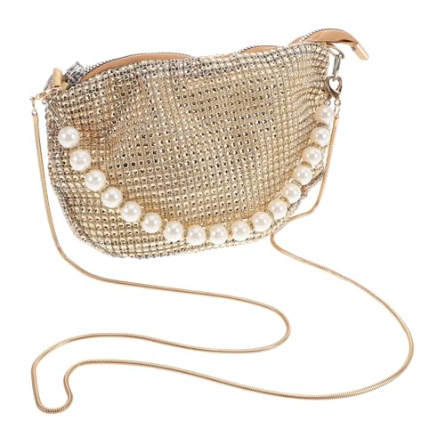 FRCOLOR Perlen Clutch Handtasche für Damen mit Praktischem Einzelriemen Modische Abendtasche für Partys Hochzeiten und Frühling Einzigartiges Design Leicht Tragbar und Stilvoll von FRCOLOR